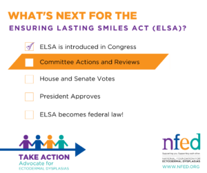The next step in the process to get the Ensuring Lasting Smiles Act passed is committee review.