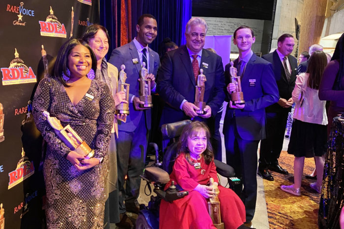 All of the winners from the Rare Voice Awards pose for a picture.