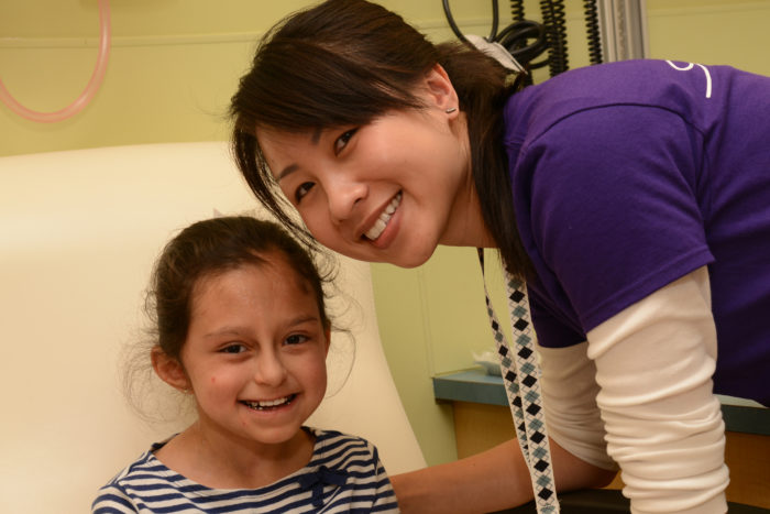 Nurse with young patient