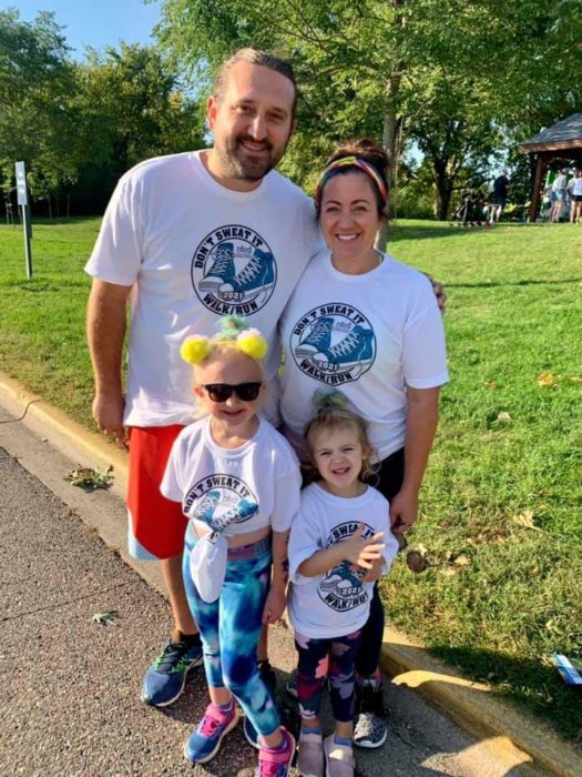 The Nawrocki family co-hosts the annual Minnetonka 5K, raising funds for the NFED.