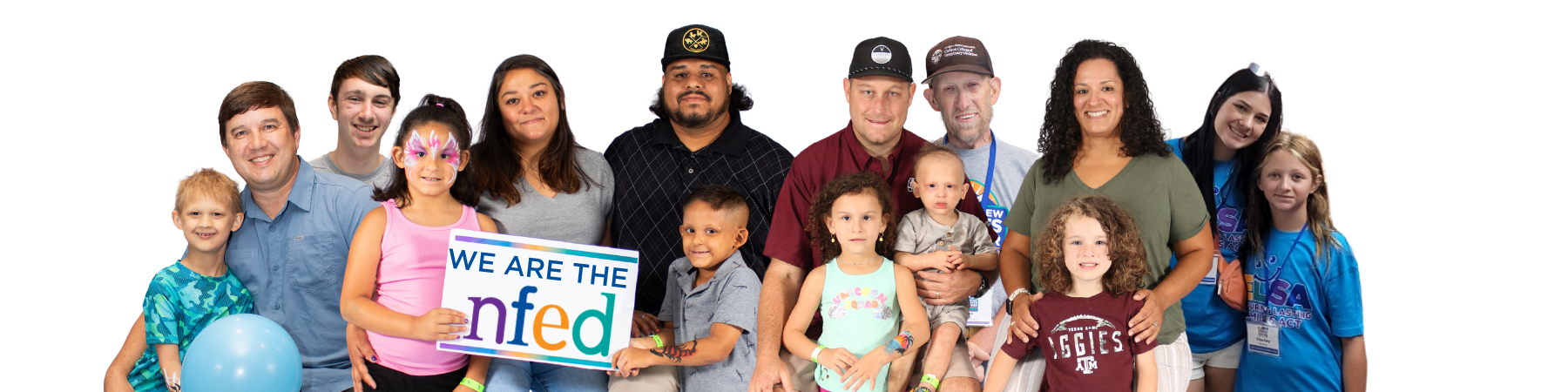 Pictures of people affected by ectodermal dysplasias for the 2024 NFEDImpact Report