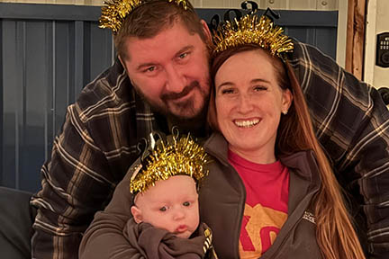 Peter, Beth and Matthew celebrate New Year's Eve.
