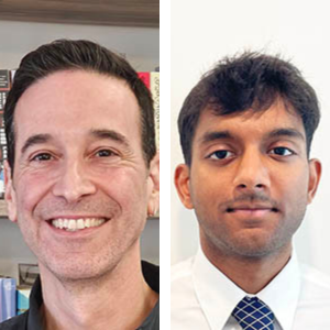 Side by side head shots of Jonathan and Nishant.